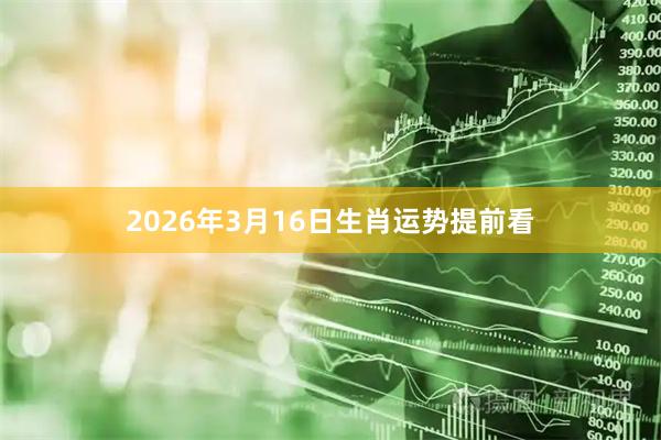 2026年3月16日生肖运势提前看